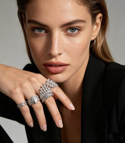Sterling Silver Ring,Lab Grown Diamond