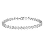 5.805ct Full Pave Lab Grown Diamond 925 Silver Triple Rhodium Plated Statement Ring
